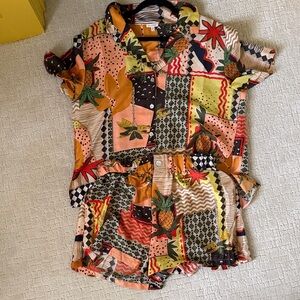 Colorful Shirt and Shorts Set